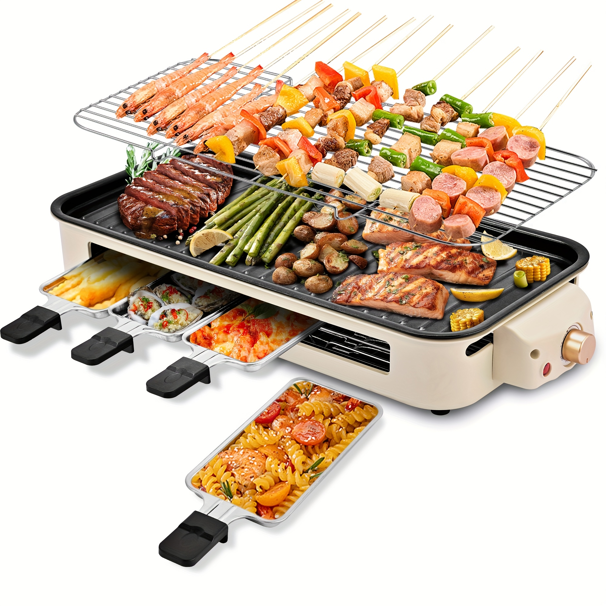 smokeless electric grill indoor grill with removable non stick plate indoor grill kitchen must haves 1700w portable bbq grill electric griddle   items dishwasher safe hot pot   gift ideas