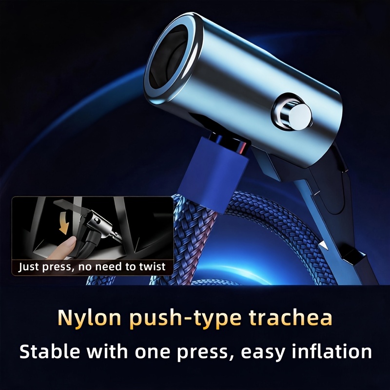 Portable Car Tire Inflator, Car Air Pump for Rapid Inflation, Fast Charging USB Port, with Tire Pressure Gauge, 3000mAh Lithium Battery, Rapid Charging, Suitable for Cars, Bicycles, Motorcycles, Sports Balls, High-Efficiency Motor, Quick Inflation