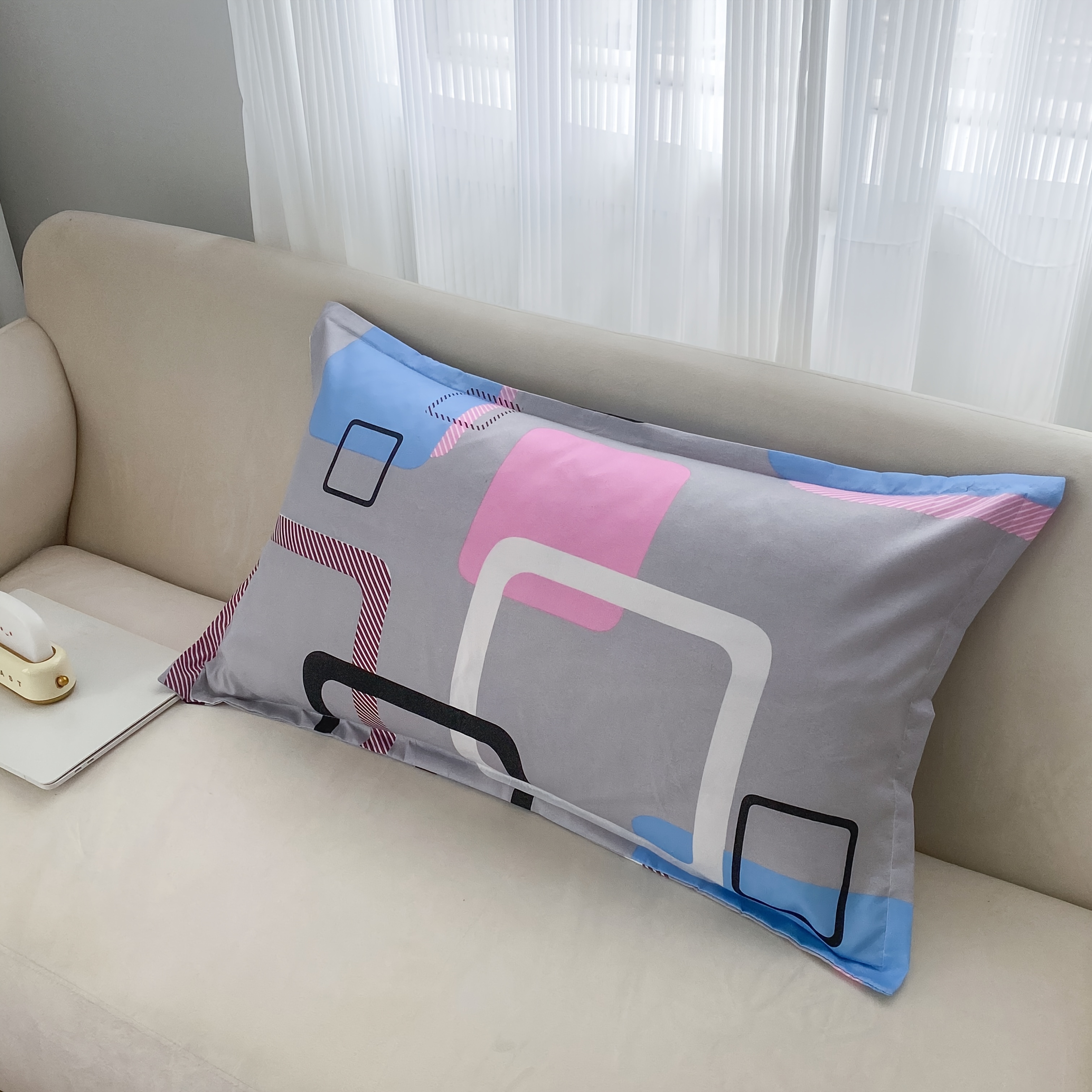 2pcs Printed Pillow Core Protective Covers, Envelope Design, Reduce Comfortable Sleeping Home Bedroom Sofa