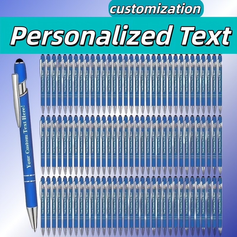 Customizable Multicolored Metal Ballpoint Pens Set, Durable