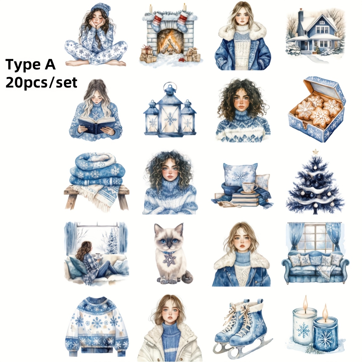 TEMU 20pcs/set Comfortable Stickers Stickers Decoration Stickers Diy Stickers Decoration