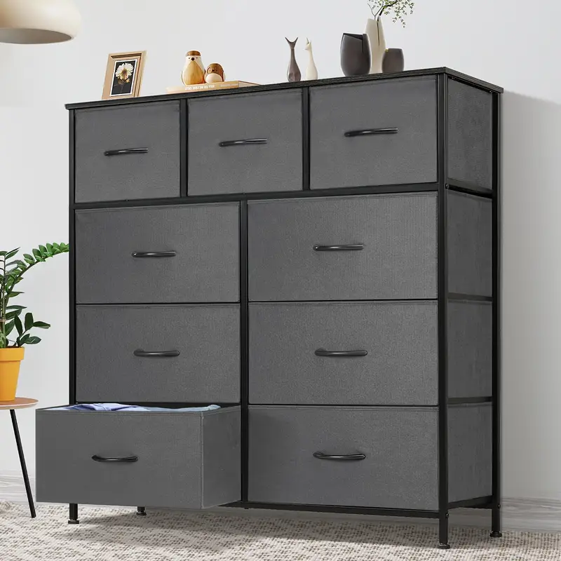 office dresser 9 drawer dresser metal frame wooden - Temu office dresser 9 drawer dresser metal frame wooden - Temu