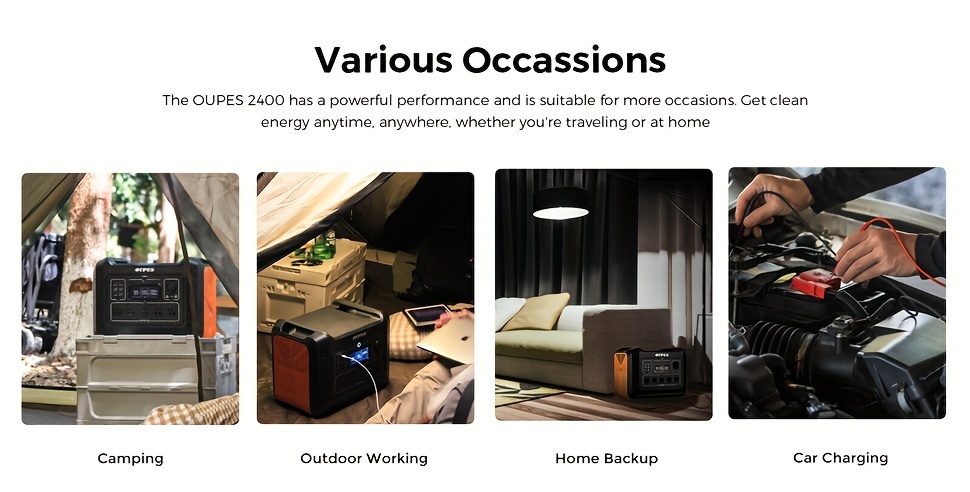 2400w 2232wh portable power station 240w solar panel solar generator lifepo4 battery pure sine wave ac outlet solar generator for outdoors camping travelling and emergencies outdoor generator Product details 1