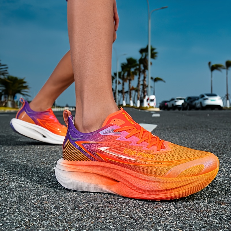 Men's & Women's Carbon Board Technology Running Sneakers with CPU Sole - Low-Top Marathon Racing Shoes Suitable for Gym, Track,, -Terrain - /Fabric - Athletic Footwear