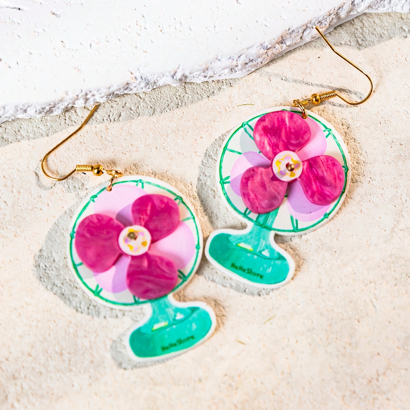 Women's Funny Cute Statement Acrylic Drop Dangle Earrings