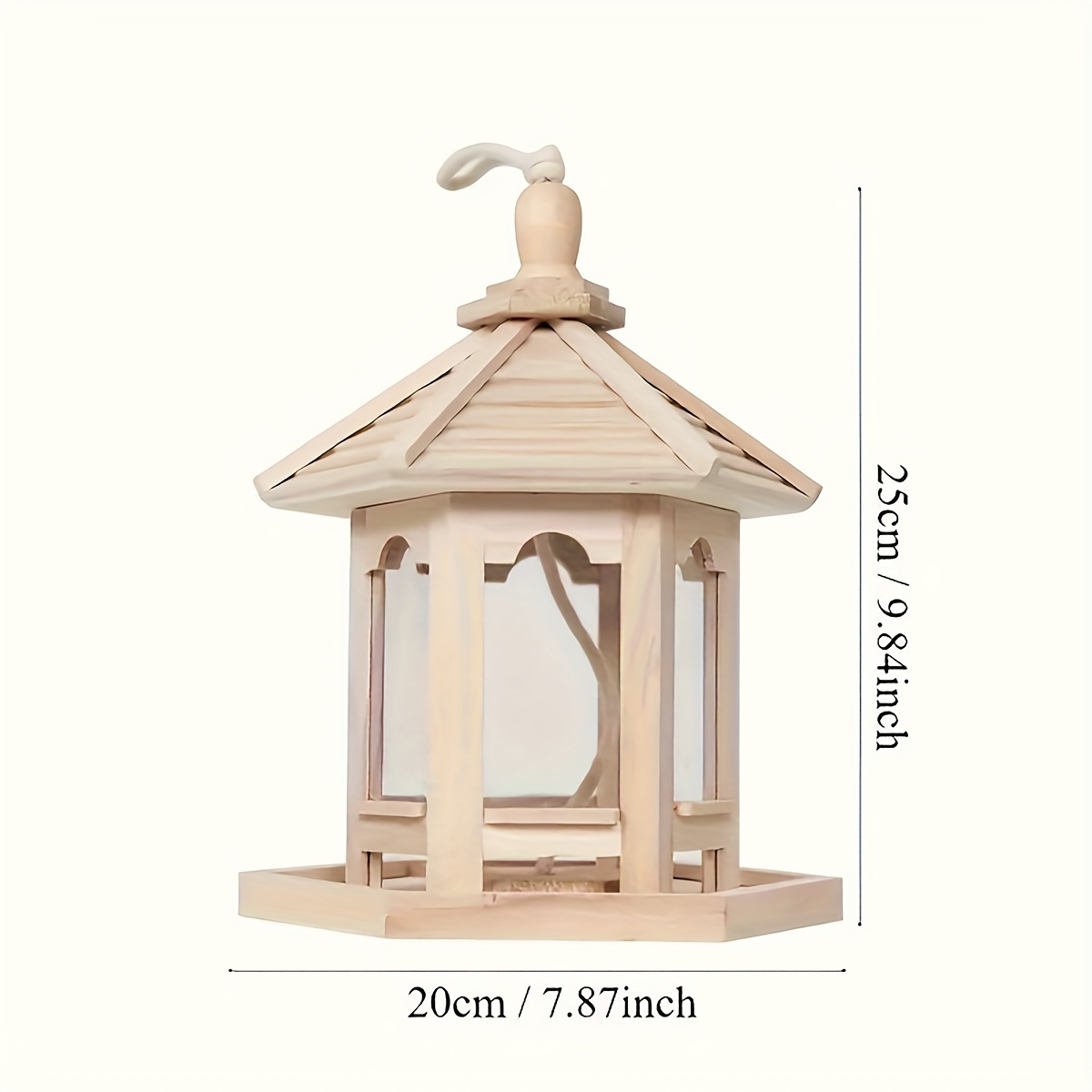 TEMU 1pc Feeder House Wooden Crafts Pastoral House Feeder Box