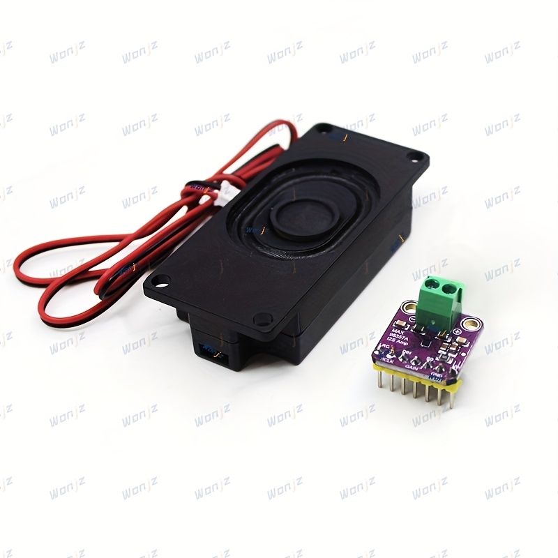 diy audio   kit  98357 module speaker compatible with esp32         diagram jumper wires resistors capacitors ideal for home theater music projects robotics voice alerts electronic gadgets robot sound system      