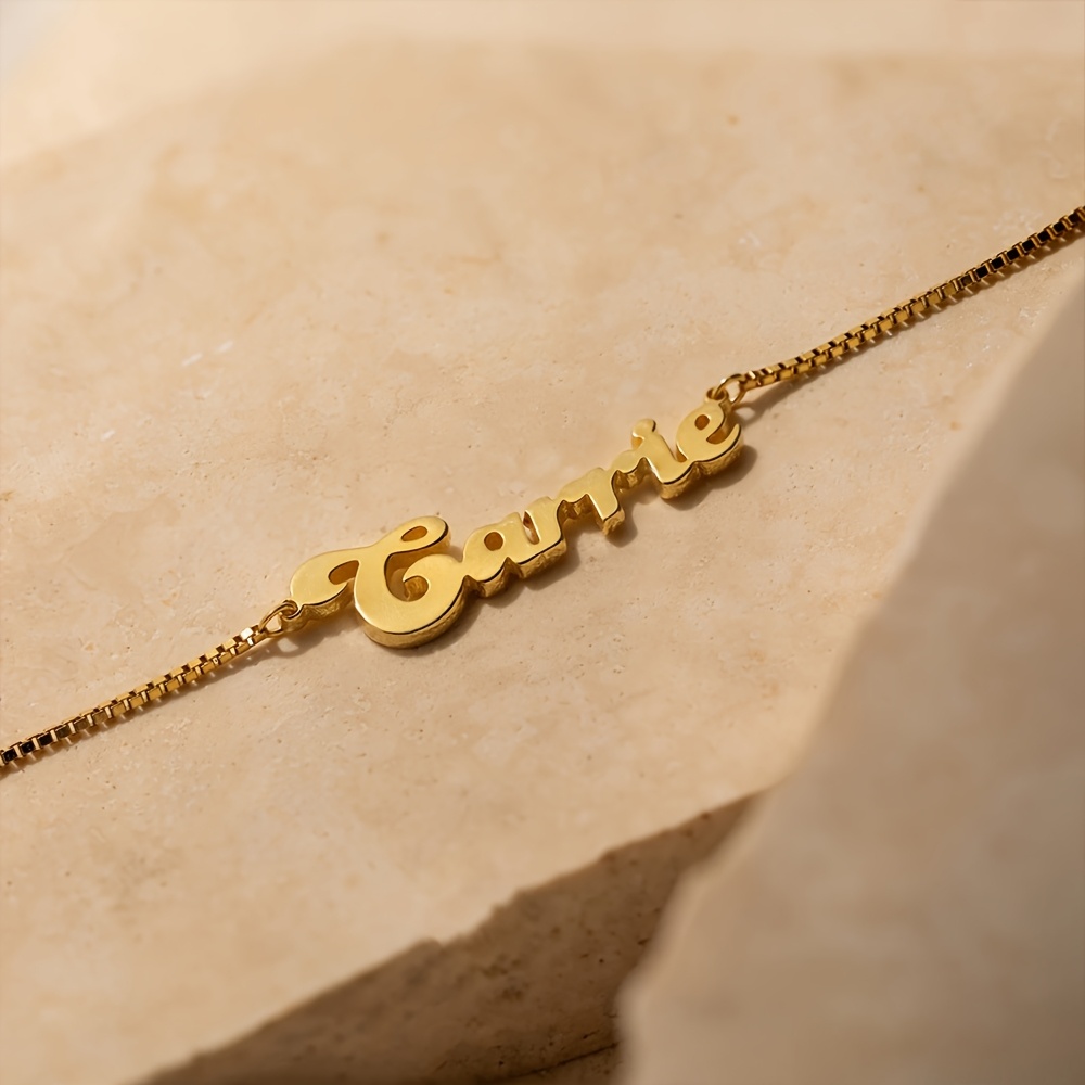Personalized Stainless Steel Letter Name Necklace, Custom Jewelry Gift