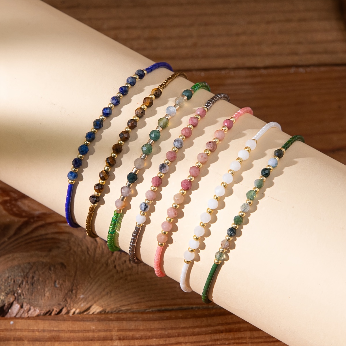 

Bohemian Beaded Bracelet Stone And Glass - Fashionable ,