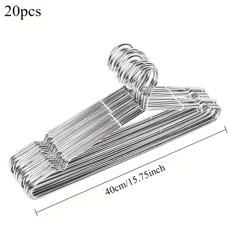 20pcs Heavy-duty Hangers - Polished Finish, Thickened Metal Hooks For Clothes Drying Rack, Secure & Durable Hanging Solution For Home Or Retail Use, Display, Versatile Hanging Solution