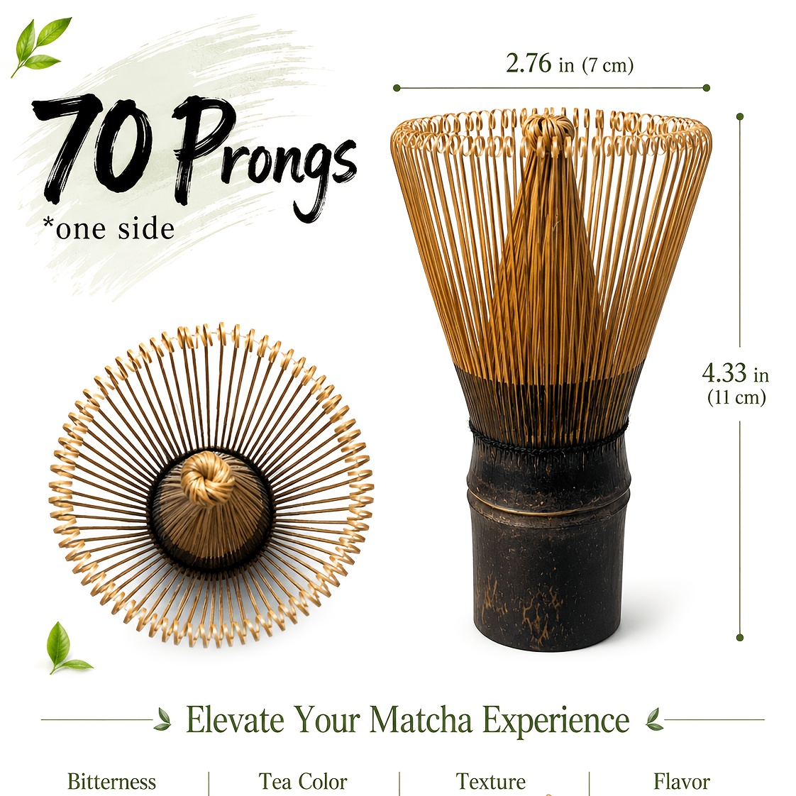 TEMU 1pc Fouet Matcha en Bambou Violet - Outil de Cuisine pour Mélange Précis et Infusion, Cadeau Fête des Mères