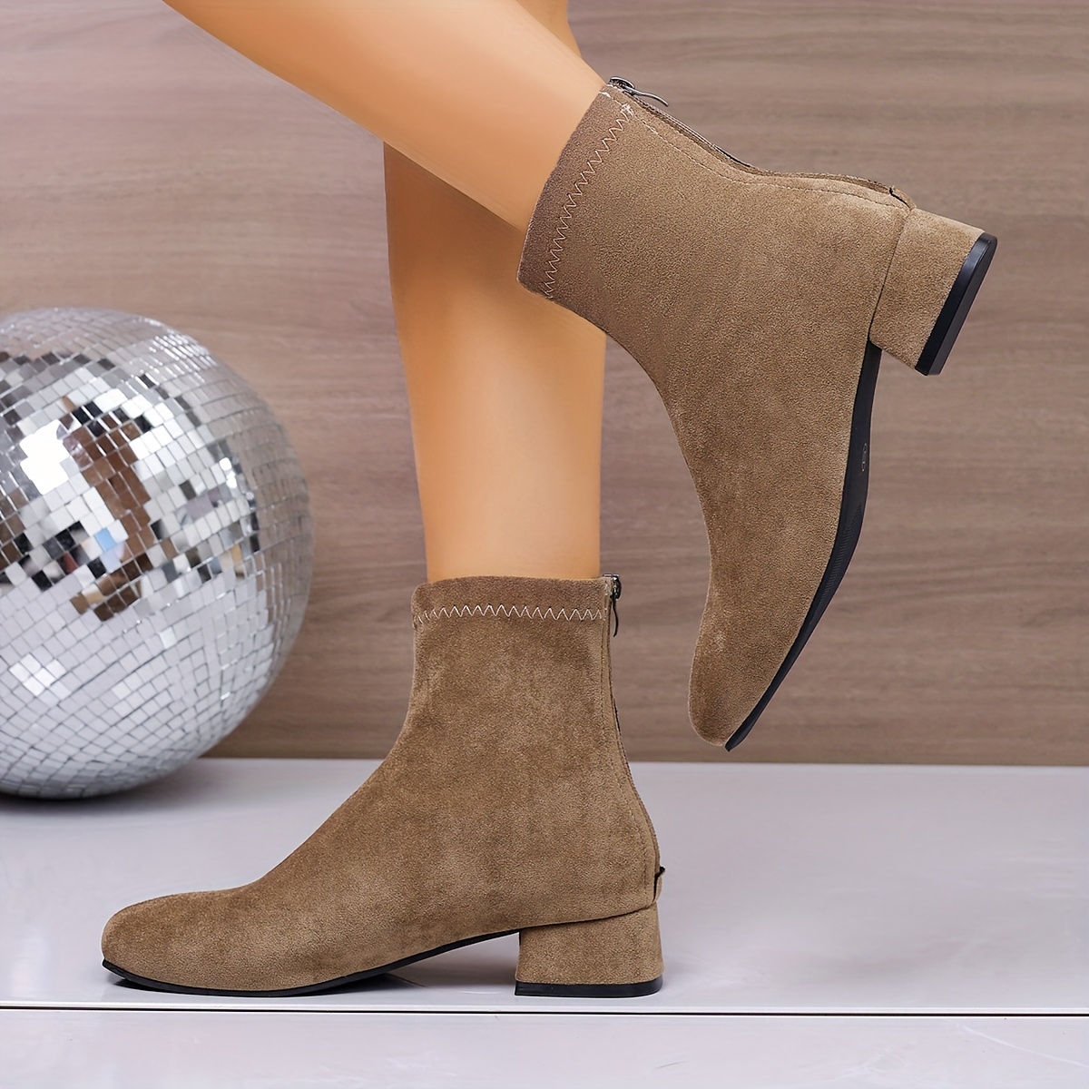 TEMU Women's Fashion Ankle Boots For Autumn And Winter, Women Shoes
