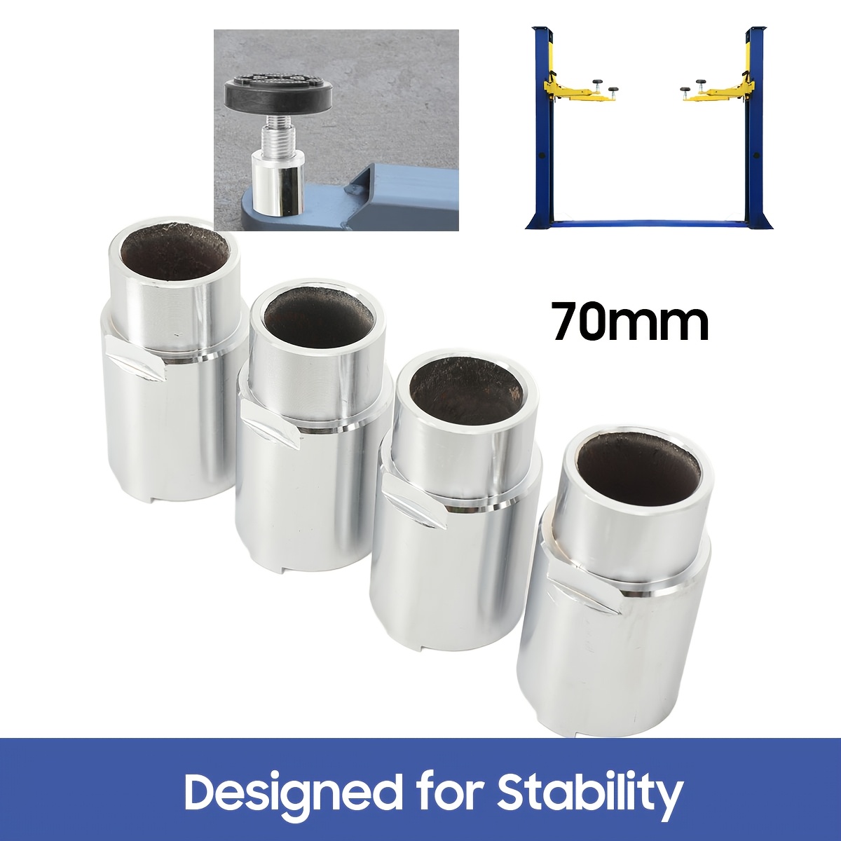 Image of 4pcs Car Lift Pad Tray Heightening High Leg Pads, Car Lift Tray Heightening Column, Jack Heightening Column Pad