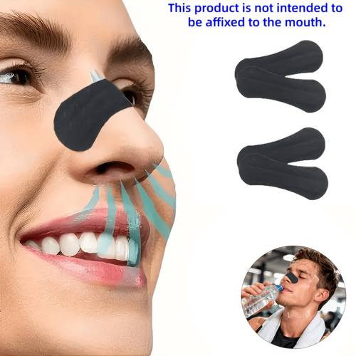 50pcs of black nasal strips breathable comfortable and flexible design easy to apply durable fit for everyday and outdoor activities