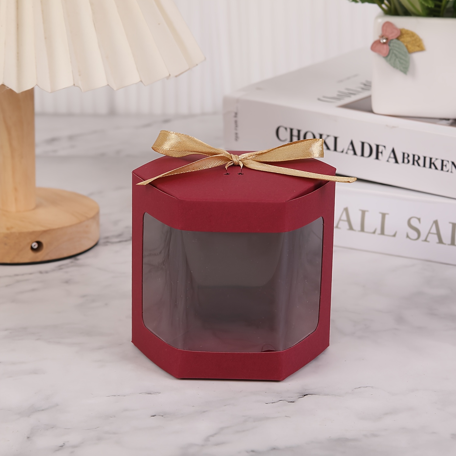 TEMU Scatola regalo per feste con finestra e a finestra con nastro - Visualizzazione adatta per compleanni, matrimoni, lauree, Natale, Halloween, a