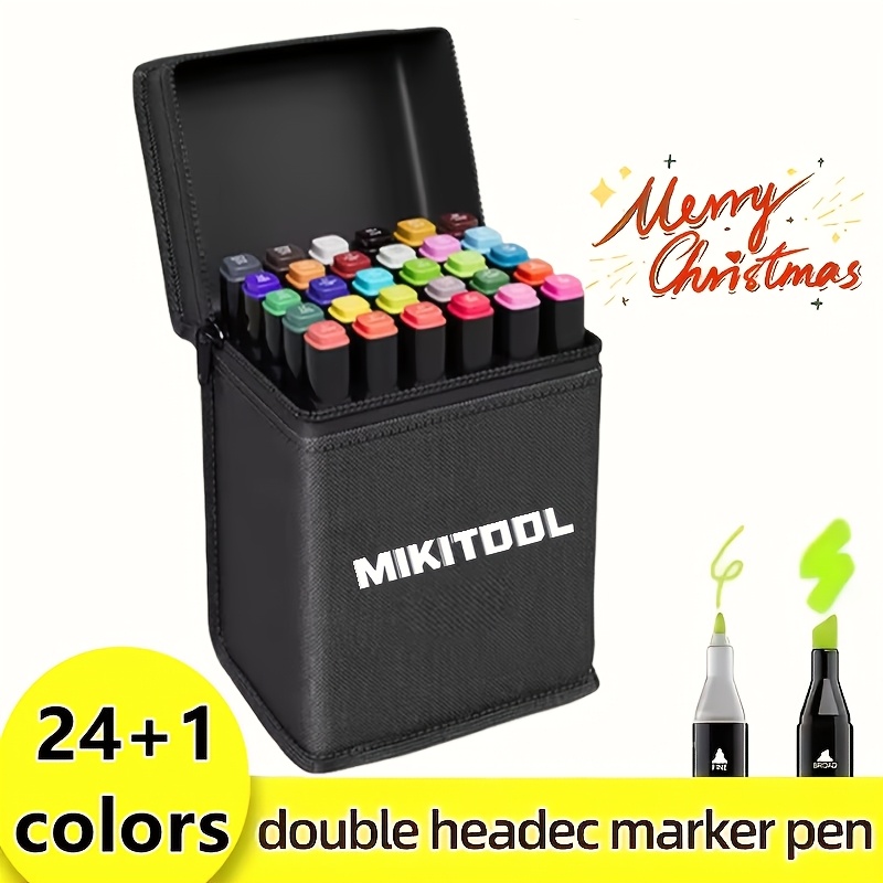 TEMU In 25pcs And 62pcs Sets, Double-ended Alcohol-based Art Markers Are Perfect For Adult Coloring Books, Sketching, And Card Making. Make Great