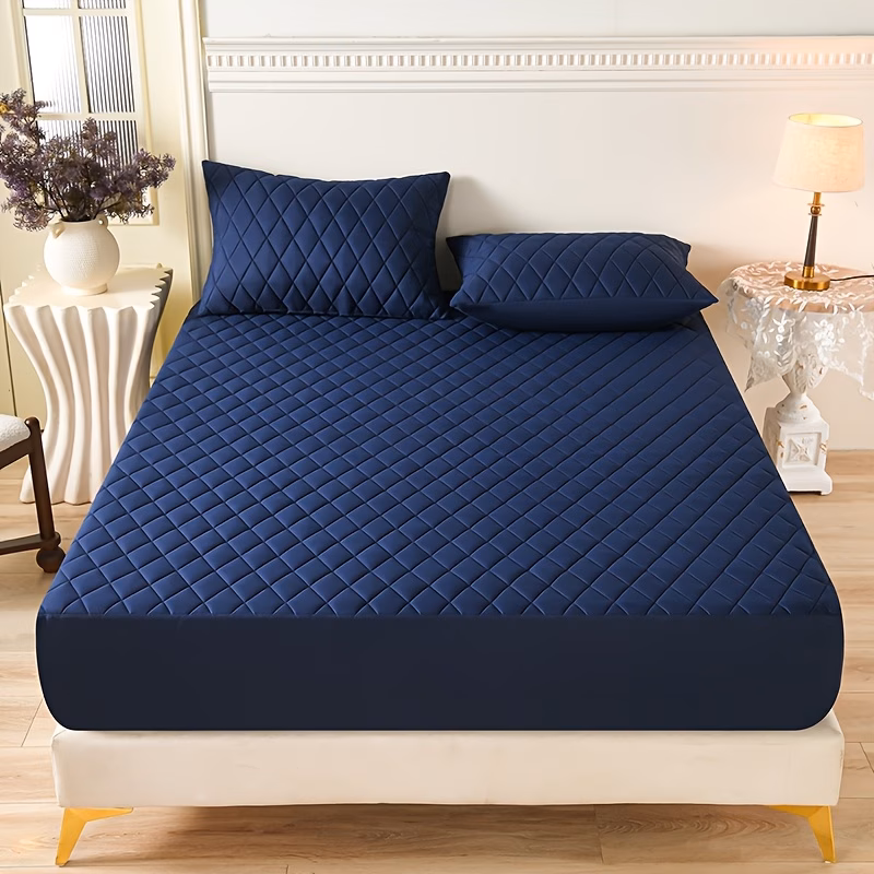 1pc luxurious ultra soft and comfortable fitted sheet thickened mattress protector with quilted padding layered fitted sheet pillowcases not included all in one bedding mattress cover ideal for bedrooms hotels guest rooms Product details 22