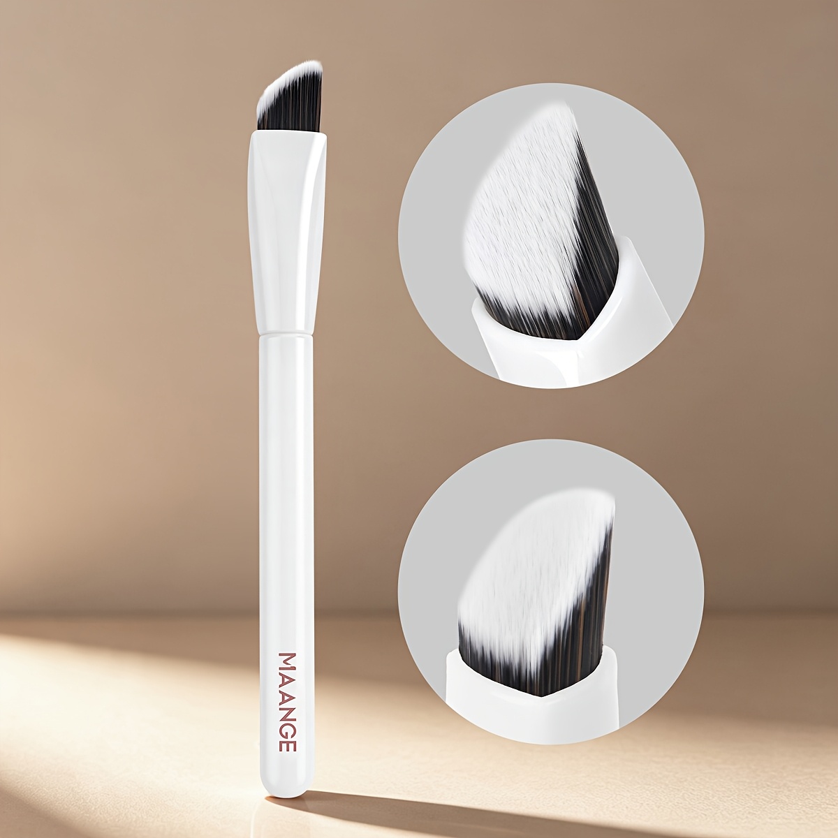TEMU Maange 1pc Triangular Concealer Brush, Foundation Brush Contour Brush, Detail Makeup Brush, Fit For The Skin, Suitable For Beginners, Gift For
