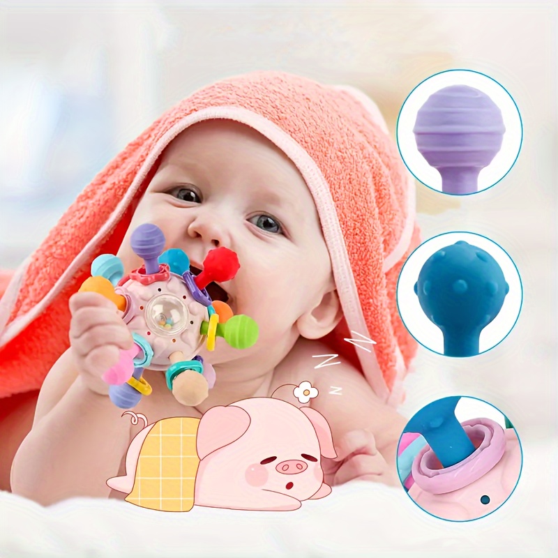 Juguete de dentición para bebés de 0 a 6 a 12 meses, juguete de alivio de  mordedores para bebés de 3-6-12-18 meses, control remoto Montessori para  TV