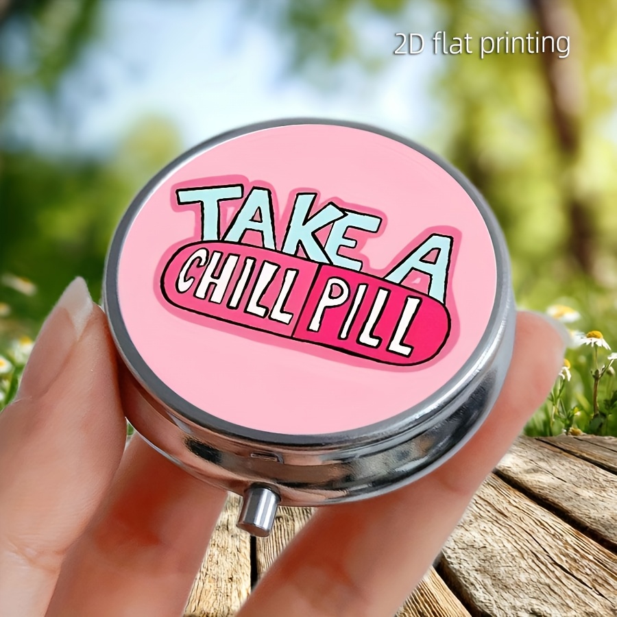 Image of 1pc " Pill" -compartment Pill Box, Portable Medication Organizer For Daily Vitamins, Supplements, And Small Additions, Supplement Storage | Vibrant Pill Case