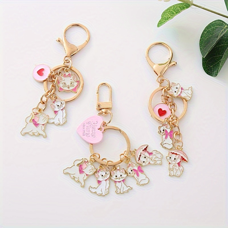 

Cat Pendant Keychain, Zinc Alloy Metal , Pu , Metal, Plaited Bag & Usb -loss