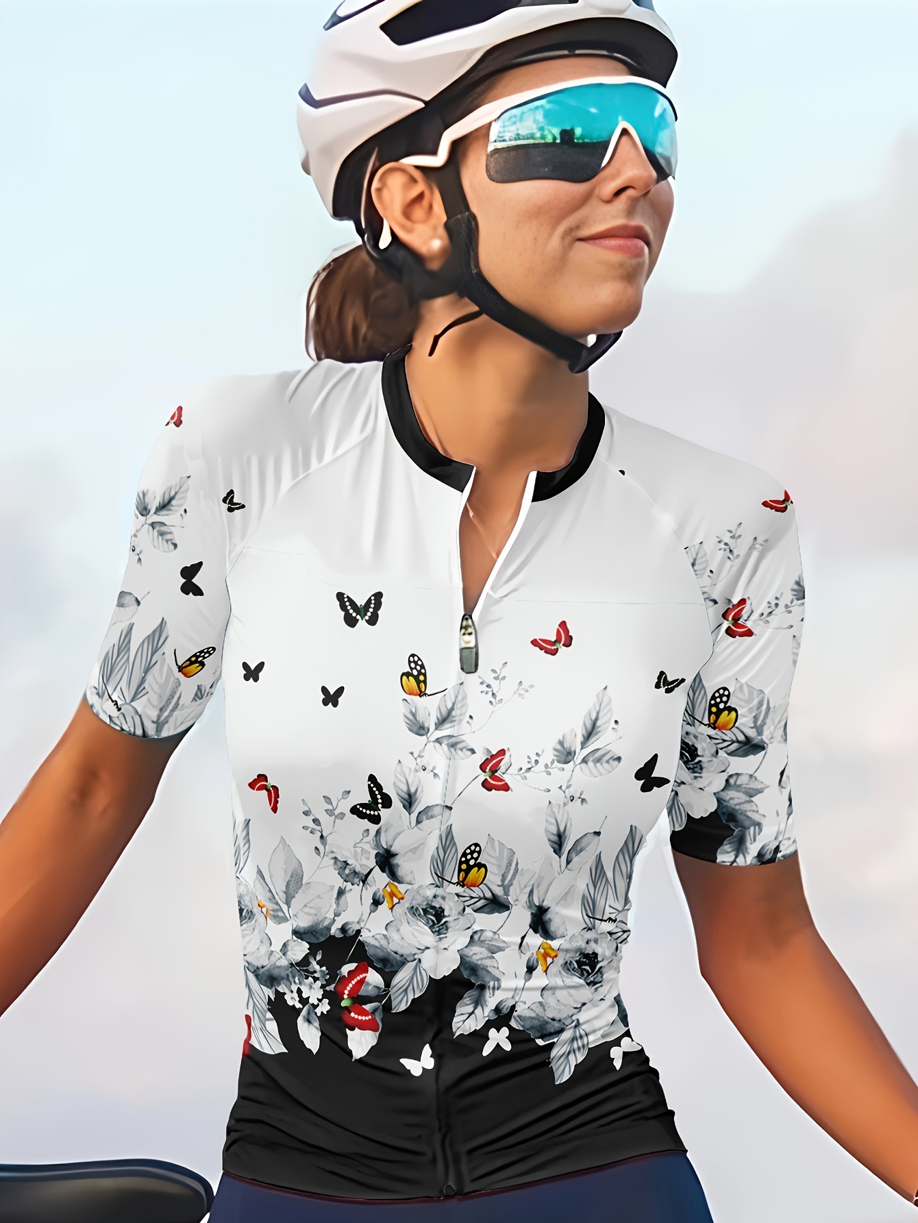 maillot ciclismo mujer diseño manga corta cremallera Temu Ecuador