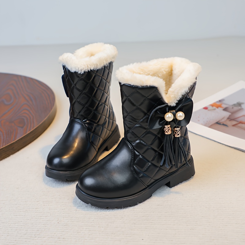 Image of Girls' Princess Boots, 2025 Winter New Arrival, Korean Style, For Middle And Older Toddlers, Thickened Warm Anti-slip Boots, Children's Snow Boots
