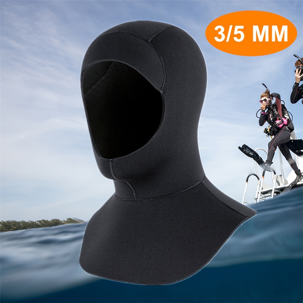 

1pc 0.3cm/0.5cm Thickness Neoprene Diving Cap, Water Sports Cap With Extended Shoulder Pads
