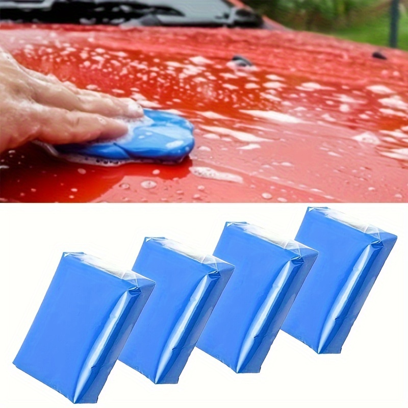 

4pcs Blue Magic Clay Bars For Car Detailing - 100g Each, Reusable For Vehicles, Glass & More