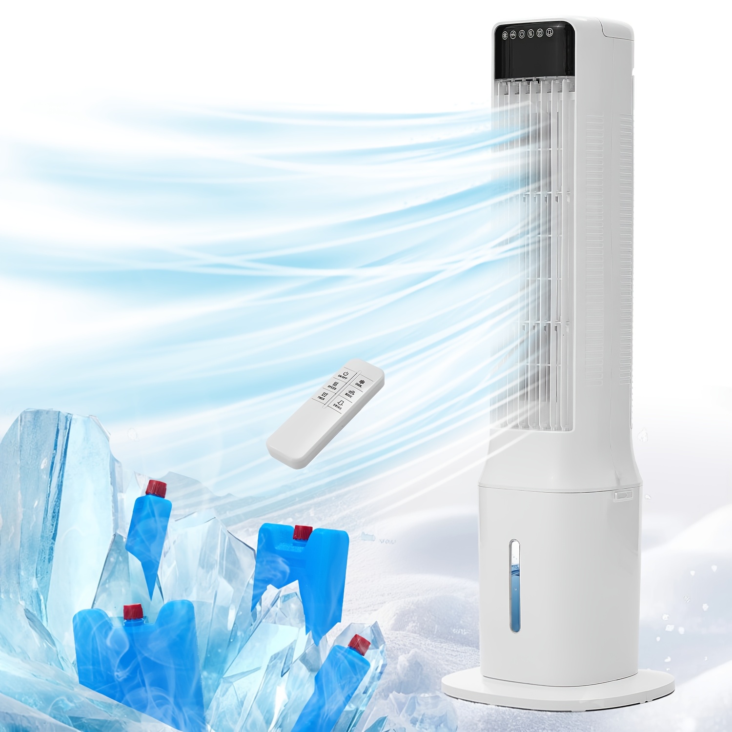 TEMU 40" Portable Air Conditioner With Remote, Packs, 3 , 2 Cooling , 24-hour Timer & 120° , For Home, Bedroom, Office Use