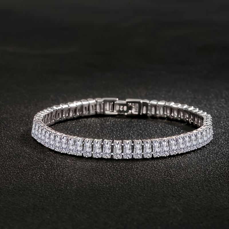 TEMU A Bracelet Made Of 925 Silver Stylish, Chic, And Sophisticated
