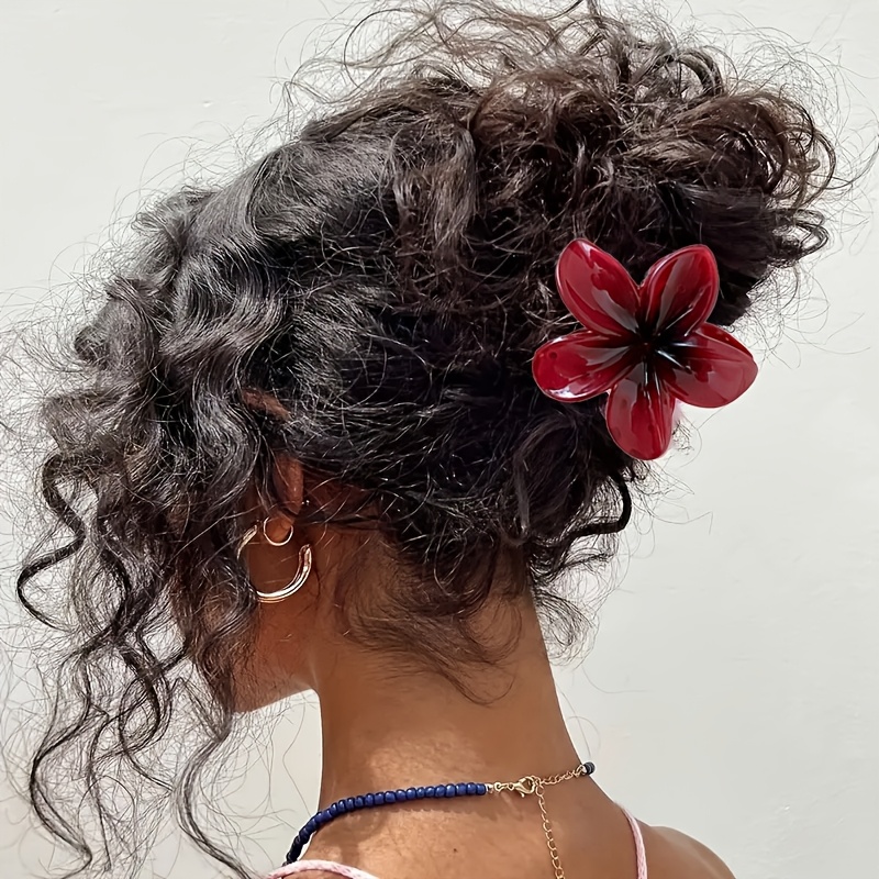 4er-Set Hibiskus-Haarspangen | Künstliche Blumen In Rosa, Rot, Orange & Weiß | Für Strand, Hochzeit & Party