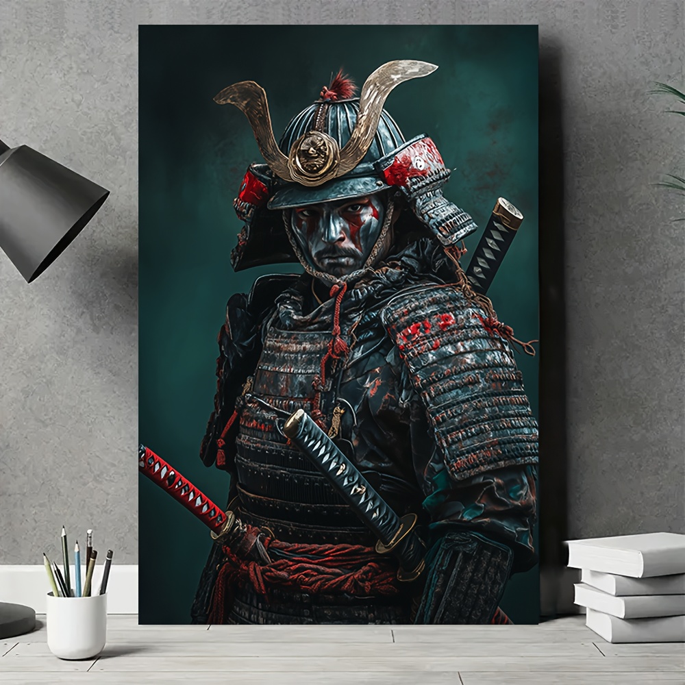 TEMU 1pc, Warrior Canvas Art Print, , Unframed Wall Decor For Living Room, Bedroom, Office, Hotel, Cafe, Home Decoration, No Electricity Required,