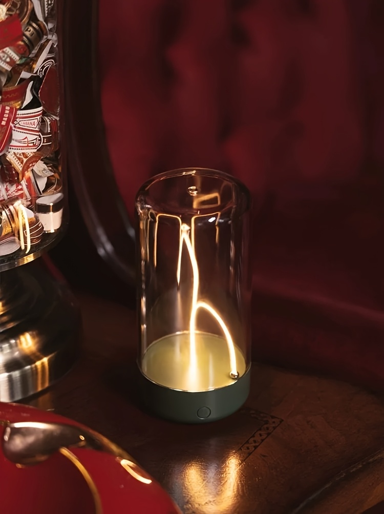 Portable Magnetic LED Light with Adjustable Brightness, USB Rechargeable, Eye-Caring, Button Control – Sleek Transparent Design, Perfect for Bedroom, Desk, and Camping, Great Holiday Gift, Camping Light | Minimalist Design | Magnetic Base