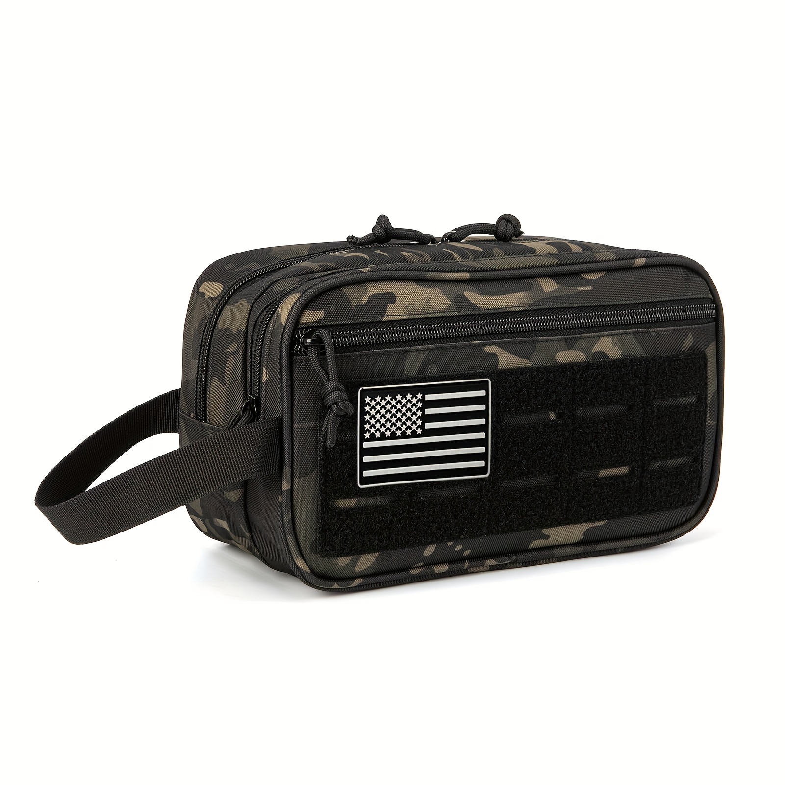 Compact *'s Travel Toiletry Bag Waterproof Compart*t EDC Tool Molle Bag  with Small Dopp Kit Shaving, Shower Supplies and Hygiene Products
