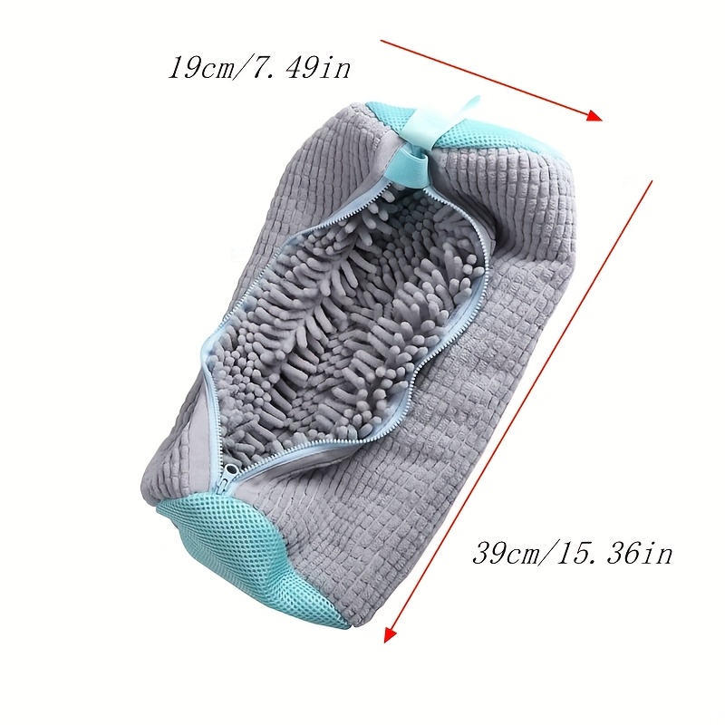 Gray Washable Shoe Bag with Elastic Opening & Mesh Top - Durable Fabric High Quality Design for Shoes, Boots, Jewelry, Watches - Machine Washable Storage Organizer, Shoe Storage, Travel Organizer, Compact Organizer, Reinforced Stitching, Protective Cover, Outdoor Adventurers