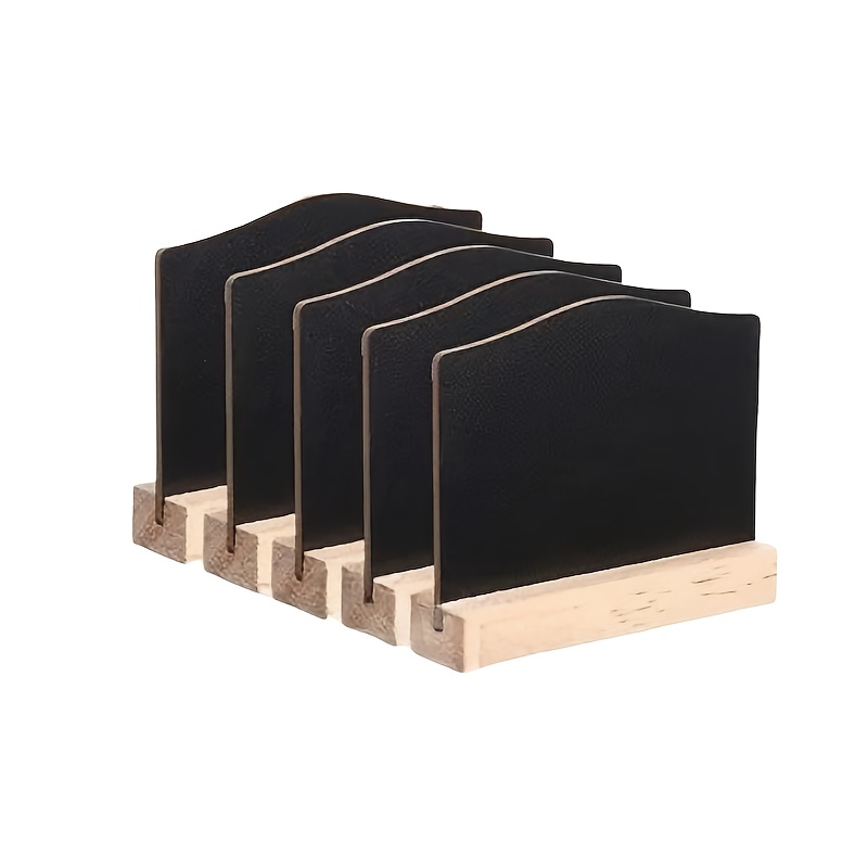 TEMU 5pcs Mini Chalkboard Set With Stand - Wooden Board Surface And Stand, Portable Chalkboard Suitable For Weddings, Birthday Parties, Gatherings,