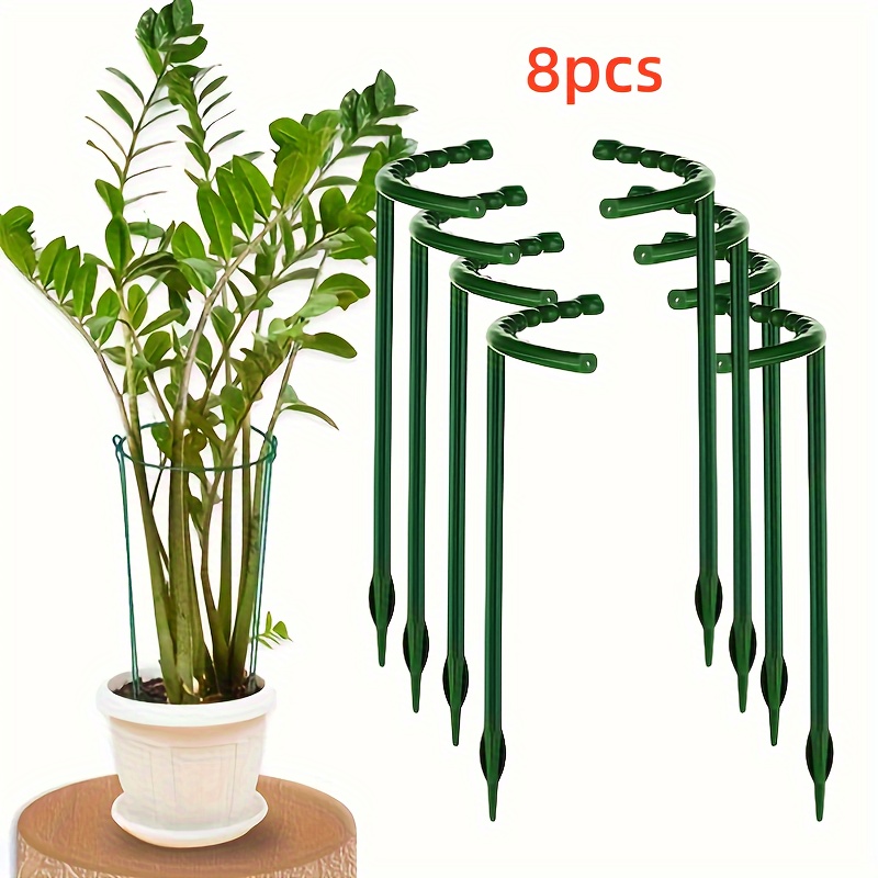 TEMU 8pcs, Plastic Plant Support Pile Frame Fixed Rod Flower Plant Vine Climbing Bracket