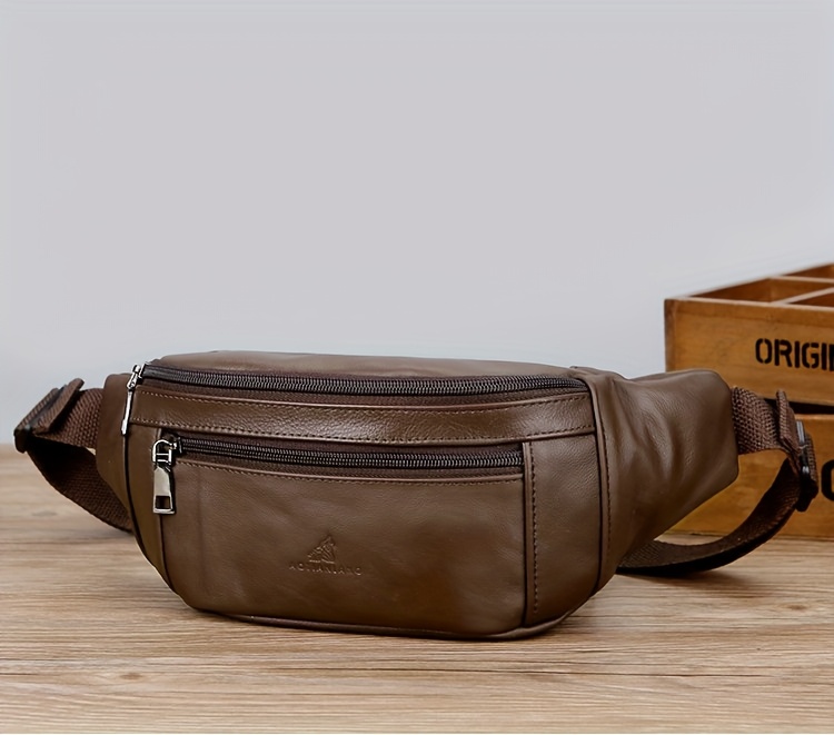 PU Leather Belt Phone Pouch Men