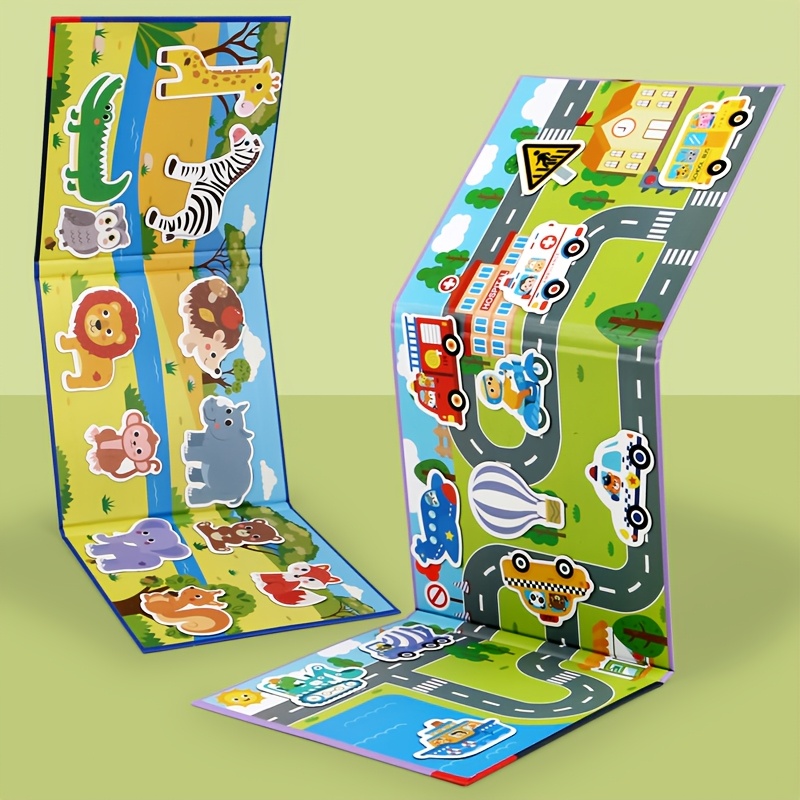 Fun Magnetic Sticker Cognitive Magic Book for Kids