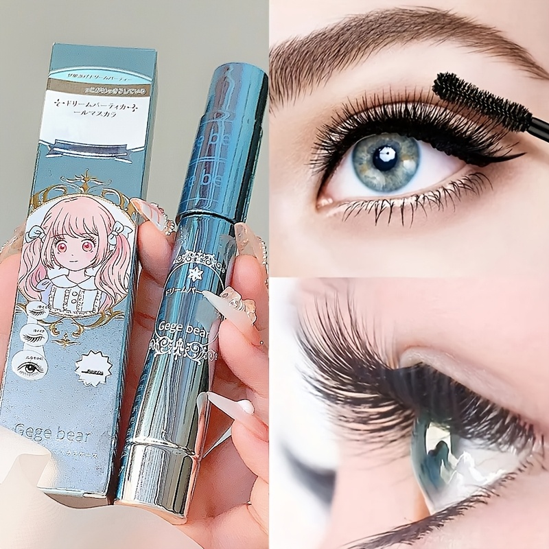 Dense Slender Mascara, Natural Curling, Smudge Proof, Waterproof, Sweat Proof - Durable, Plant Squalane Formula, Sunflower Fiber Set for Long-Lasting Wear