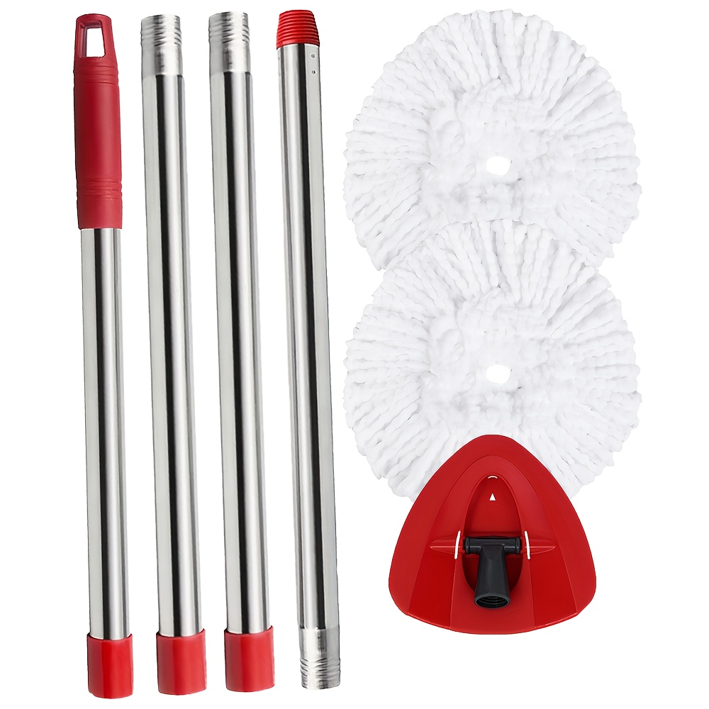 TEMU Kit di ricambio compatibile con la O-Cda Easywring in microfibra, 2 ricariche in microfibra, 1 copertura triangolare per la testina e un kit di