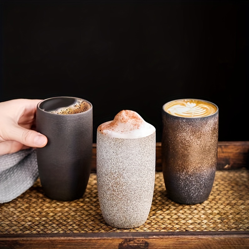 

1pc, Purchase Large Capacity Water Cup, Cup, Coarse Pottery Coffee Cup, Espresso Cup, Home Tea Cup, Creative Tea Coffee Cup, Kitchen Decoration, Room Decoration, Restaurant, Drinkware