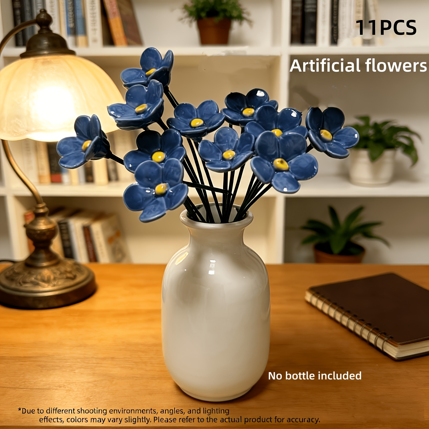 Image of 11pcs Handmade Ceramic -me-nots, "" By , Fade-resistant Eternal Home Decor, Suitable For Indoor And Outdoor Use - Perfect Valentine's Day Gift