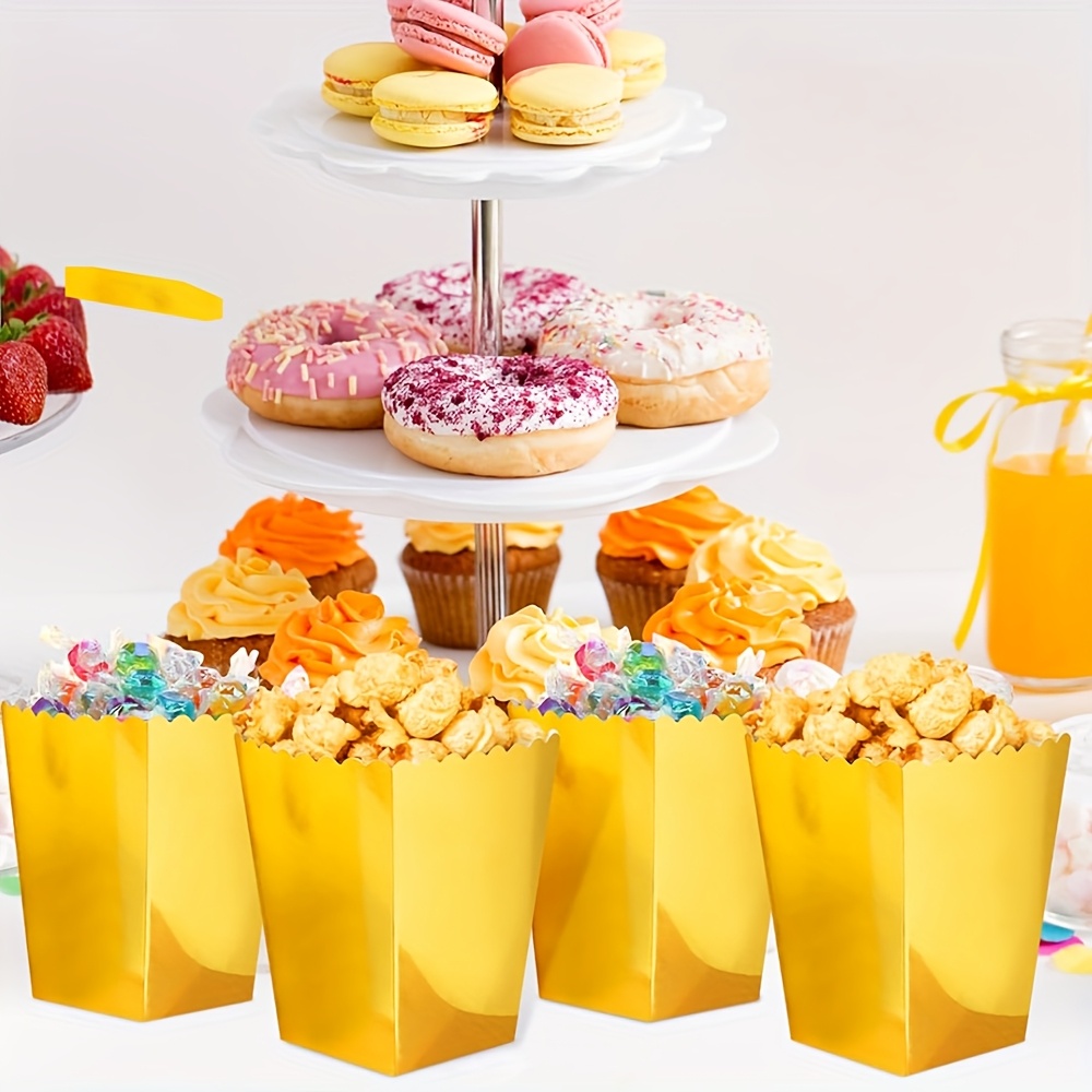 24 Oster-Geschenkboxen Mit Tüten & Band – Süße Popcorn-Boxen Für Osternester Und Party-Snacks