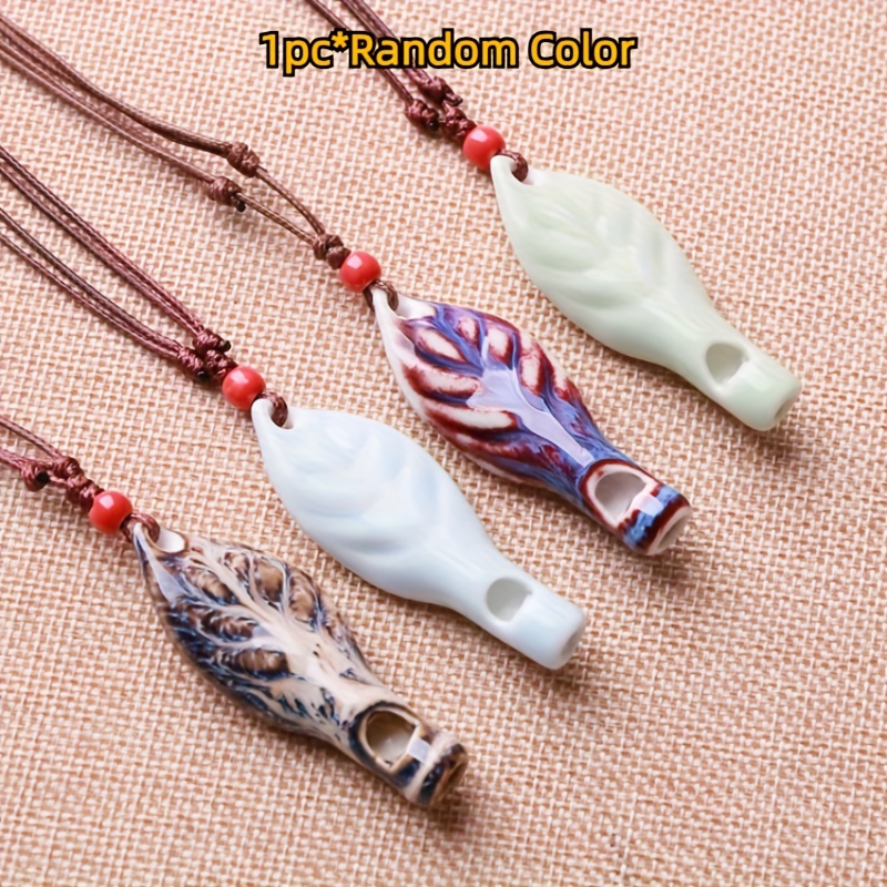 

Stylish Ceramic Whistle Necklace - Outdoor Safety & Fashion, Ideal Christmas/thanksgiving Gift