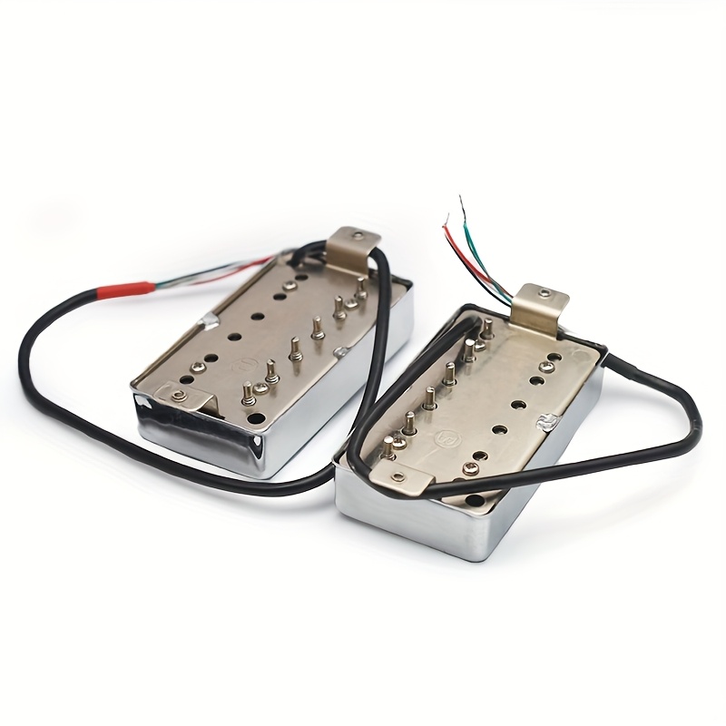 2pcs of Aluminum-Nickel-Cobalt 5 Spring Dual-Coil Guitar Pickups with 4 Coil Wire, 7. 5K/15K Coil Split Aluminum-Nickel-Cobalt V LP Pickups., Guitar Replacement Pickups, Highoutput Pickups, Split Coil System, Highquality Coils, Durable Pickups
