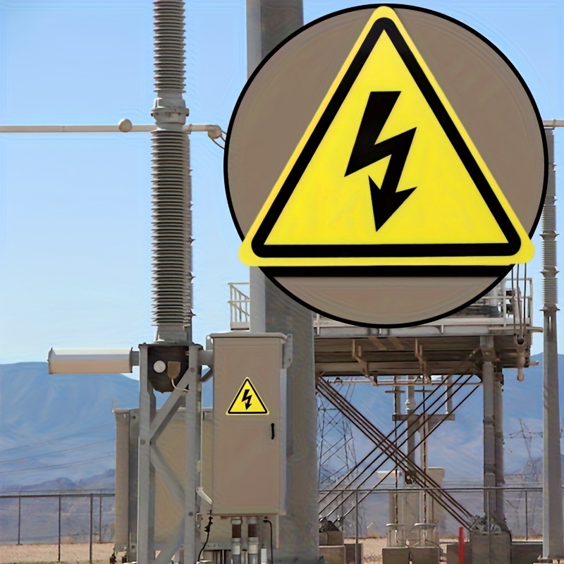 Adesivi Avvertenza Alta Tensione 6 Pezzi – Etichette Pericolo Scossa Elettrica PP Antistrappo Per Quadri Elettrici E Apparecchiature