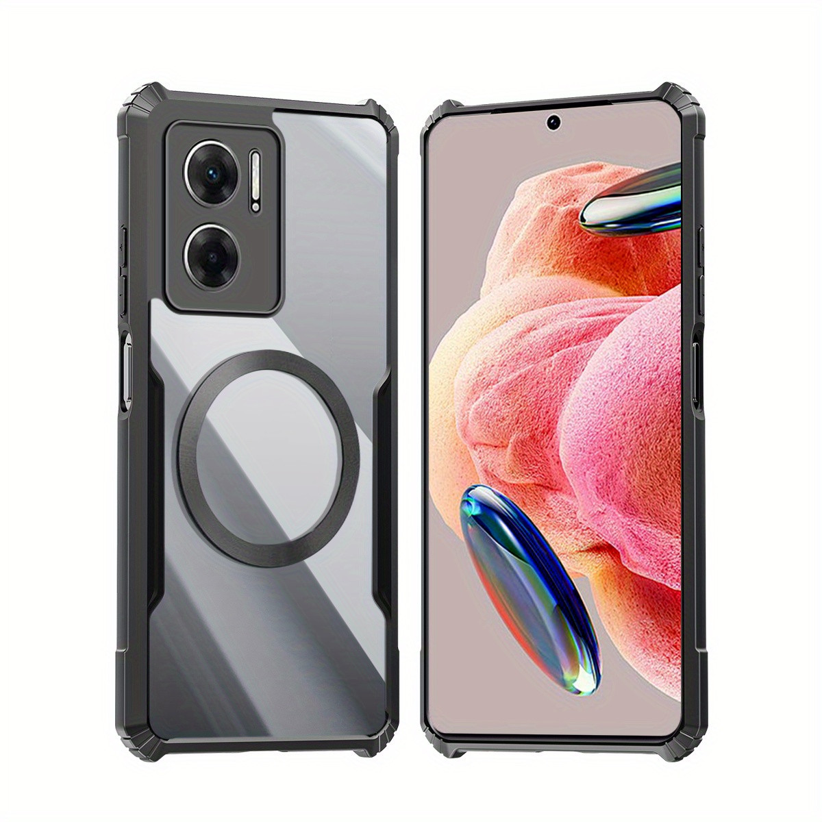 TEMU Phone Case - Case Designed For Redmi Note 11e 5g And Redmi 10 5g, Featuring Magnetic , Shockproof Material, Soft Cover, And Transparent Acrylic