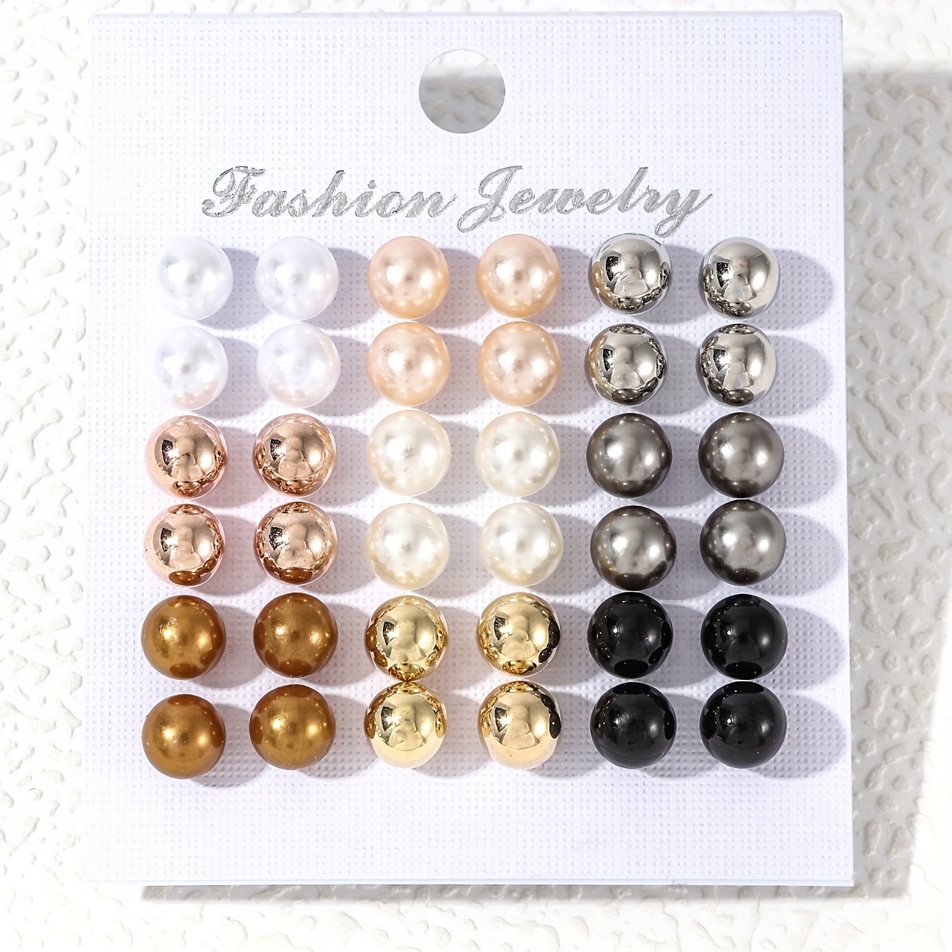 18 Pairs Of Simple Stud Earrings, Casual Elegant Style, Lightweight For Women' Wear
